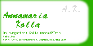 annamaria kolla business card